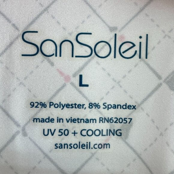 SanSoleil Womens Large 1/4 Zip Long Sleeve Golf Shirt UV 50+ Cooling Top - Picture 5 of 11